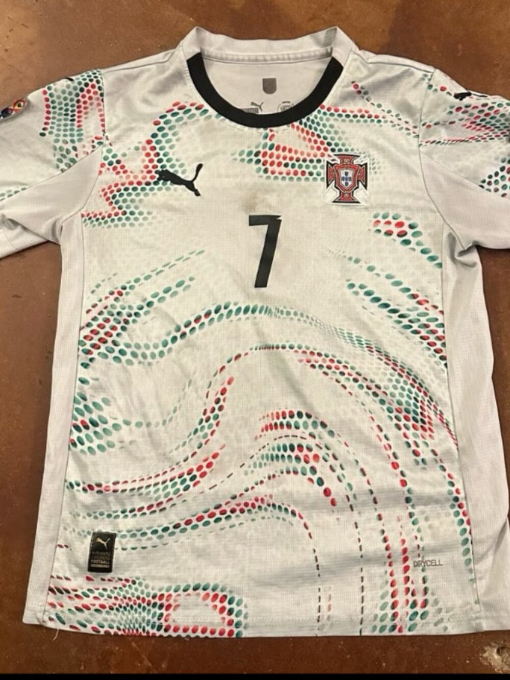 Youth Puma Portugal away soccer Jersey Cristiano Ronaldo'